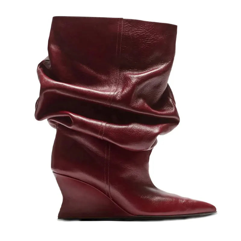 Dramatic Mix  Ruched Slouch Boots