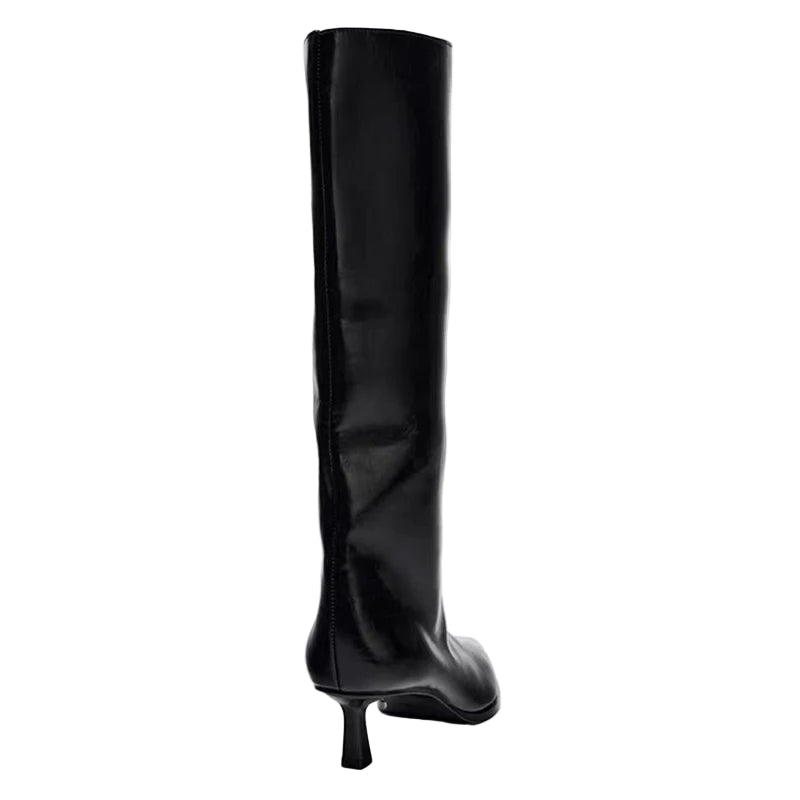 Slouchy Pointed Toe Knee-High Boots