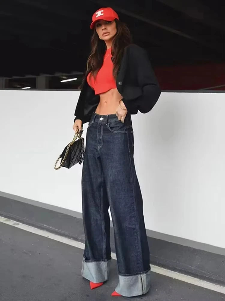 Cropped Jacket + Wide-Leg Pants
