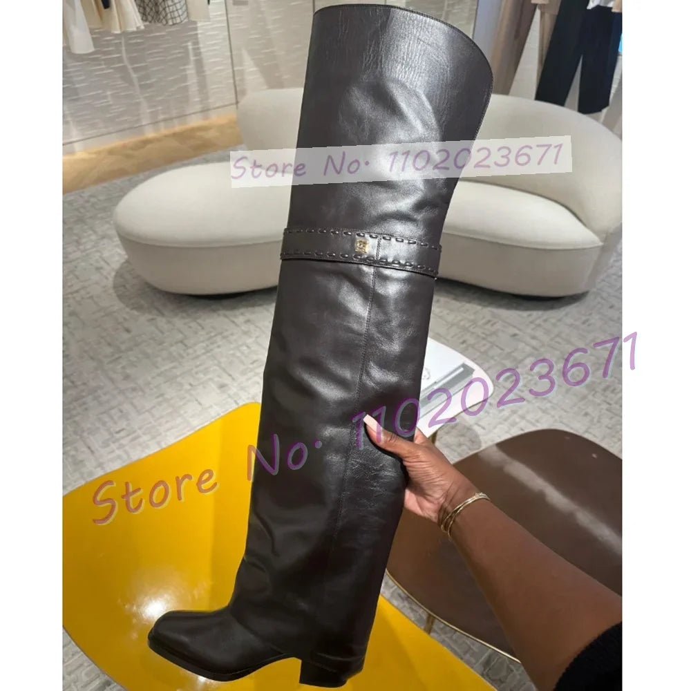 Chic Olive Green Slouchy Over-the-Knee Boots