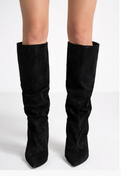 Pointed Toe Vegan Knee-High Stiletto Boot