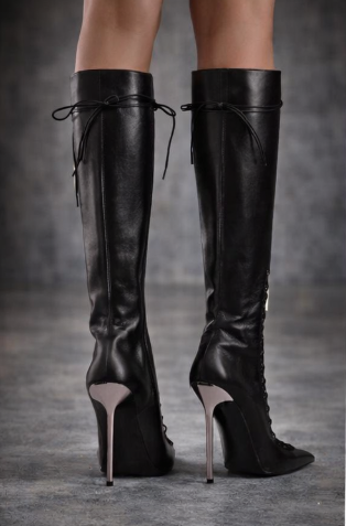 Scarlet Dominion Lace-Up Knee-High Boots
