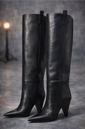 Viper Luxe Knee-High Spike Heel Boots