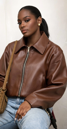 Women's Bold Bordeaux Bomber Jacket