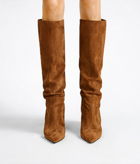 Pointed Toe Vegan Knee-High Stiletto Boot