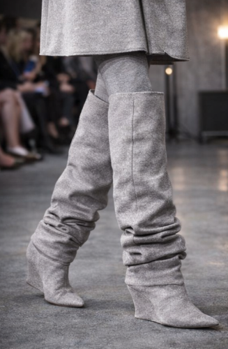 Dramatic Mix  Ruched Slouch Boots